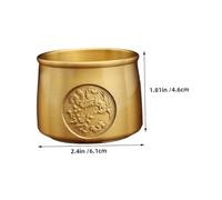 TOYANDONA Brass Dragon Phoenix Offering Bowl Multifunctional Feng Shui Decor for Office Living Entryway Unique Metal Art Key Holder Fortune Prosperity Ornament