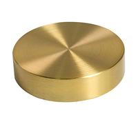TOYANDONA Brass Paperweight Round Solid Brass Calligraphy Weight for Home Office Desk Smooth Flat Paper Holder with Elegant Simple Design Vintage Style Ornament for Calligraphy Supplies