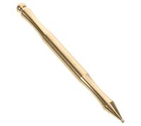 TOYANDONA Brass Trigger Point Massage Pen with Copper Probe for Face, Eye and Foot Acupressure, Compact Metal Massage Stick Suitable for Reflexology and Muscle Relaxation