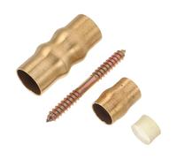 TOYANDONA Brass Walking Stick Joint Set for Elderly - Anti-Slip Cane Connectors and Ferrules DIY Replacement Parts for Senior Mobility and Stability