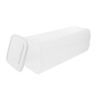 TOYANDONA Bread Storage Box Plastic Bread Dispenser with Airtight Lid for Kitchen Counter and Fridge Food Container White for Daily Use