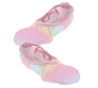 TOYANDONA Breathable Ballet Shoes with Enhanced Flexibility and Sole Lightweight Ballet Flats for Yoga and Dance Practice Comfortable Ventilated Slippers for Preschool Gymnastics Pink