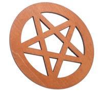 TOYANDONA Brown Wooden Pentagram Altar Ritual Ornaments with Ritual Effectiveness Protecting Altar Surface Beautifully Packaged Unique Design