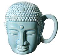 TOYANDONA Buddha Ceramic Coffee Mug 450Ml Compassion Buddha Head Ceramic Cup with Handle for Daily Coffee and Tea Use