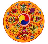 TOYANDONA Buddha Sound Bowl Mat with Delicate Embroidery Lightweight Fabric Cushion for Singing Bowl Compact Design Pad Meditation and Relaxation