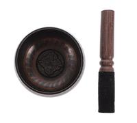 TOYANDONA Buddha Sound Bowl Meditation Bowl Simple Wooden Rod for Yoga Meditation Practice Desktop Decorations