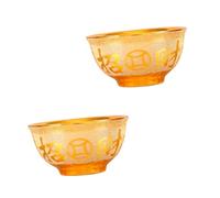 TOYANDONA Buddhist Offering Bowls 2pcs Ceramic Tableware Smooth Temple Bowls Home Decor Sacrifice Ritual for Altar Worship