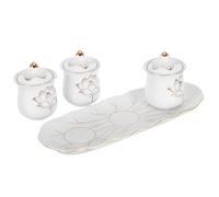 TOYANDONA Buddhist Water Offering Cup Set - White Porcelain Chalice with Gold Lotus Pattern - Ceramic Worship Cup for Home Altar and Temple Ritual Use