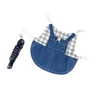 TOYANDONA Bunny Vest Harness and Leash Set for Small Pets, Youth Gray Plaid M Size, Anti-escape Rabbit Walking Leash Suitable for Holland Lop and Lop-eared Rabbits