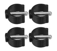 TOYANDONA C-Shape Latch Clamp Cane Grip Attachments for 22mm Tube Walker and Crutch Accessories with Adjustable Height and Non-Slip Rubber Tips, 4 Pcs