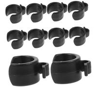 TOYANDONA Cable Holder Clips Portable and Preventing Tripping Hazards Black Plastic 20pcs with 20mm Wire Diameter for Microphone Cable for Live Streaming Setup