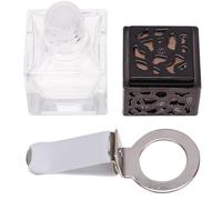 TOYANDONA Car Interior Decorations Car Air Vent Decoration 2PCS 8ml Glass 360 Degree Rotatable Perfume Bottle for Car Black