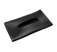 TOYANDONA Car Napkin Holder PU Leather Tissue Box for Sun Visor Space-saving Car Tissue Dispenser with Thickened Lining Easy to Install Trucks Boats and Rvs Black