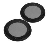TOYANDONA Car Speaker Grill Protector Mesh Cover Plastic and Metal Material 2pcs in Black Easy Installation and Effective Protection Enhances Car Interior for Automotive Speakers
