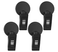 TOYANDONA Car Windshield Ticket Holder Clamps Bill and Card Clip with Suction Cups, 4pcs Black Pvc Compact Design for Organizing Vehicle Documents for Auto Interior Use