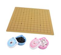 TOYANDONA Cartoon Bear Go Game Set for Dual Sided Board Portable Beginner Chess Kit Educational Strategy Travel for Boys and Family Fun
