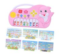 TOYANDONA Cartoon Electronic Organ for Boys and Multi-mode Musical Instrument Plaything with Portable Design Educational Sound to Hearing and Hand-eye Coordination Pink