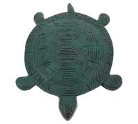 TOYANDONA Cast Iron Turtle Garden Stepping Stone for Pathways, Light Green | Coarse Textured Top, Detailed Turtle Carving, No Cement Needed, Steady Footing, Family Garden Walk-way Use