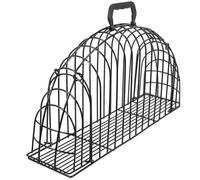 TOYANDONA Cat Grooming Cage Stainless Steel Anti-scratch Shower Enclosure with Breathable Metal Mesh for Pet Bathing and Nail Trimming, Black