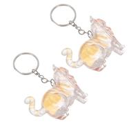 TOYANDONA Cat Hair Collector Keychain Keepsake Holder 2pcs Abs 5.30cm