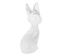 TOYANDONA Cat Hair Keepsake Jar Transparent Glass Pet Hair Collector Portable Cat Shaped Storage Box and Pet Display Compact for Home Travel Office Use