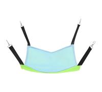 TOYANDONA Cat Hammock Bed M Size with Cage Hooks, Breathable Mesh Double-sided Hanging Sleeping Bed for Indoor Cats, Fluorescent Green and Blue Pet Hanging Nest Suitable for Kitten Resting