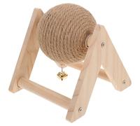 TOYANDONA Cat Scratching Globe Cat Scratcher Satisfy Scratching Instinct Safe Creative Interesting Practical Wood Sisal Hemp Sisal Rope Ball Globe for Home