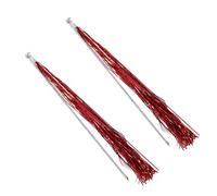 TOYANDONA Cat Teaser Interactive Cat 2 Pcs with Handles and Colorful Tassels Anti-skid Grip and Keeping Pets Active for Kitten for Home Play