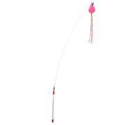TOYANDONA Cat Teaser Wand Interactive Playthings for Cats with Cartoon Mouse Ribbon in Pink Stimulates Hunting Instincts and Not Easily Broken for Kitten
