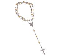 TOYANDONA Catholic Prayer Necklace for Women with Stainless Steel Beaded Chain, Chic and Simple Style, Adds Charm and Accessory Matching for Office and Dating