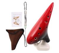 TOYANDONA Ceramic Alto C Ocarina Ocarina Instrument for Beginners for Music Practice Includes Display Stand and Protective Bag for Stage Performances