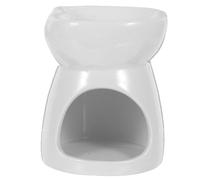 TOYANDONA Ceramic Candle Wax Burner with Glossy Finish and Resists Fading, Incense Aroma Diffuser and Oil Essence Burner for Tea Incense Burning and Home Fragrance, Elegant White Porcelain