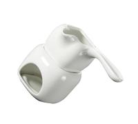 TOYANDONA Ceramic Chocolate Melting Pot with Stand High Temperature Resistant Fondue Stove for Cheese Candy Wax Butter Heating and Baking at Home Bakery and Restaurants