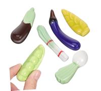 TOYANDONA Ceramic Chopstick Rest Set Compact Design Easy to Clean 6pcs with Adorable Vegetable Shapes Kitchen Accessories for Organising Chopsticks for Dining Table Decor