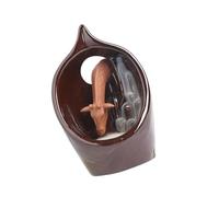 TOYANDONA Ceramic Giraffe Waterfall Incense Burner Flow Backflow Stove Artistic Desktop Bauble for Home Office Decor Relaxation Meditation Yoga Aid