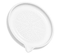 TOYANDONA Ceramic Grinding Plate Garlic Crusher Multipurpose Food Maker Ginger Shredder Kitchen Tool for Crushing Spices Vegetables and Cheese White