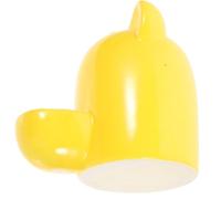 TOYANDONA Ceramic Hamster Food Bowl 250ml with Bright Yellow Colour for Attention, Practical and Smooth Design for Healthy Growth, Suitable for Hamsters and Chickens in Home or Garden Use