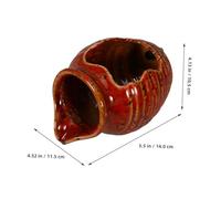 TOYANDONA Ceramic Jar Indoor Waterfall Jar Water Flow Decoration for Home Garden Tabletop Fountain Fish Tank Oxygenation Water Feature in Red
