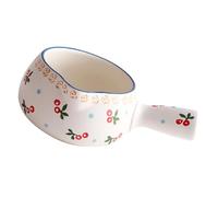 TOYANDONA Ceramic Milk Pot Japanese Non-Stick Cooking Saucepan with Ergonomic Handle Multifunctional Kitchen Pot for Milk Soup Microwave Oven Use