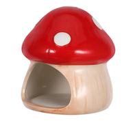 TOYANDONA Ceramic Mushroom House Aquarium Decor Betta Fish Tank Accessory Small Shrimp Habitat Hut Breeding Hide Cave for Freshwater and Tanks