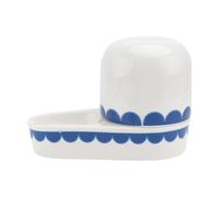 TOYANDONA Ceramic Rabbit Waterer with Leak-proof and No Smell Features, Blue Creative Drinking Bowl and Pet Accessory, Guinea Pig Water Bottle Stand for Small Animals