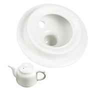 TOYANDONA Ceramic Tea Pot Lid Replacement Cover Pure White Jade Porcelain Teapot Ceramic Lid Part for Home Supply Tea Kettle Replacement