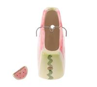 TOYANDONA Ceramic Watermelon Shaped Incense Holder with Ash Catcher, Space-saving Mosquito Coil Burner for Bedroom and Living Room, Elegant and Unique Design Blending Tradition and Modernity