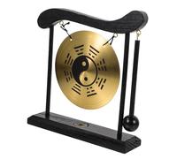 TOYANDONA Chic Feng Shui Gong Craft Indoor Desktop Ornament with Double Dragon Design Gong Adornment for Home Office Decoration for Meditation and Sound Therapy