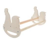 TOYANDONA Chick Standing Bar Wooden Standing Perch Safe to Chew Sturdy and Stable Chicken-shaped Wood Beige for Hen Coop and Playground Poultry Pet Supplies