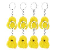 TOYANDONA Chicken Keychain Plush 8Pcs Cute Mini Chick Bag Accessory Lightweight Portable for Easter Celebration