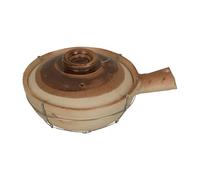 TOYANDONA Chinese Clay Pot Single Handle Casserole Dish White Stewing Pot with Steam Vent Lid for Rice Noodles Braised Chicken Cooking Kitchenware