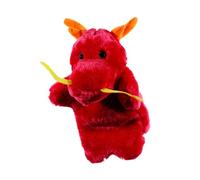 TOYANDONA Chinese Dragon Hand Puppet Plush Doll Red for Interactive Storytelling Role Play Safe Material Animal Puppet for Imaginative Play and Early Education