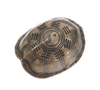 TOYANDONA Chinese Feng Shui Divination Turtle Shell Figurine Copper Decor for Study Table and Office Desk with Good Luck Mystical Predictions and Unique Turtle Brass Ornament