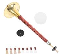 TOYANDONA Chinese Suona Wind Instrument for Beginners C Key Red Rosewood Suona with Random Color Plastic Reed Traditional Folk Woodwind Instrument for Music Practice